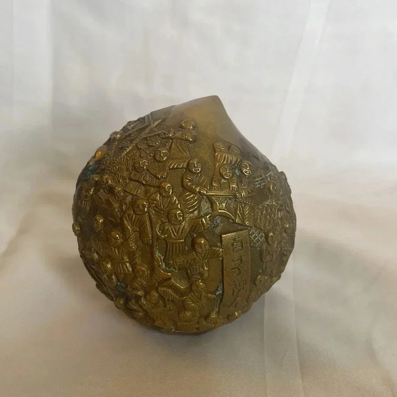 Antique Ztianef Wise Man 1000 Children Brass Ornament - Picture 4 of 6